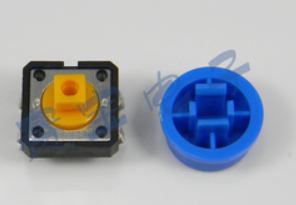 push switch  แบบมีหมวกสีฟ้าและสีอื่นๆ